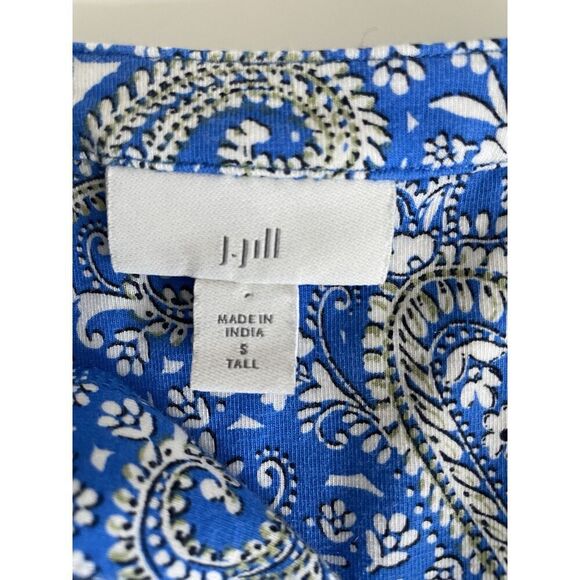J. Jill Size S Tall A-Line T-Shirt Dress Pockets ST Short Sleeve Summer Cotton - Picture 6 of 11